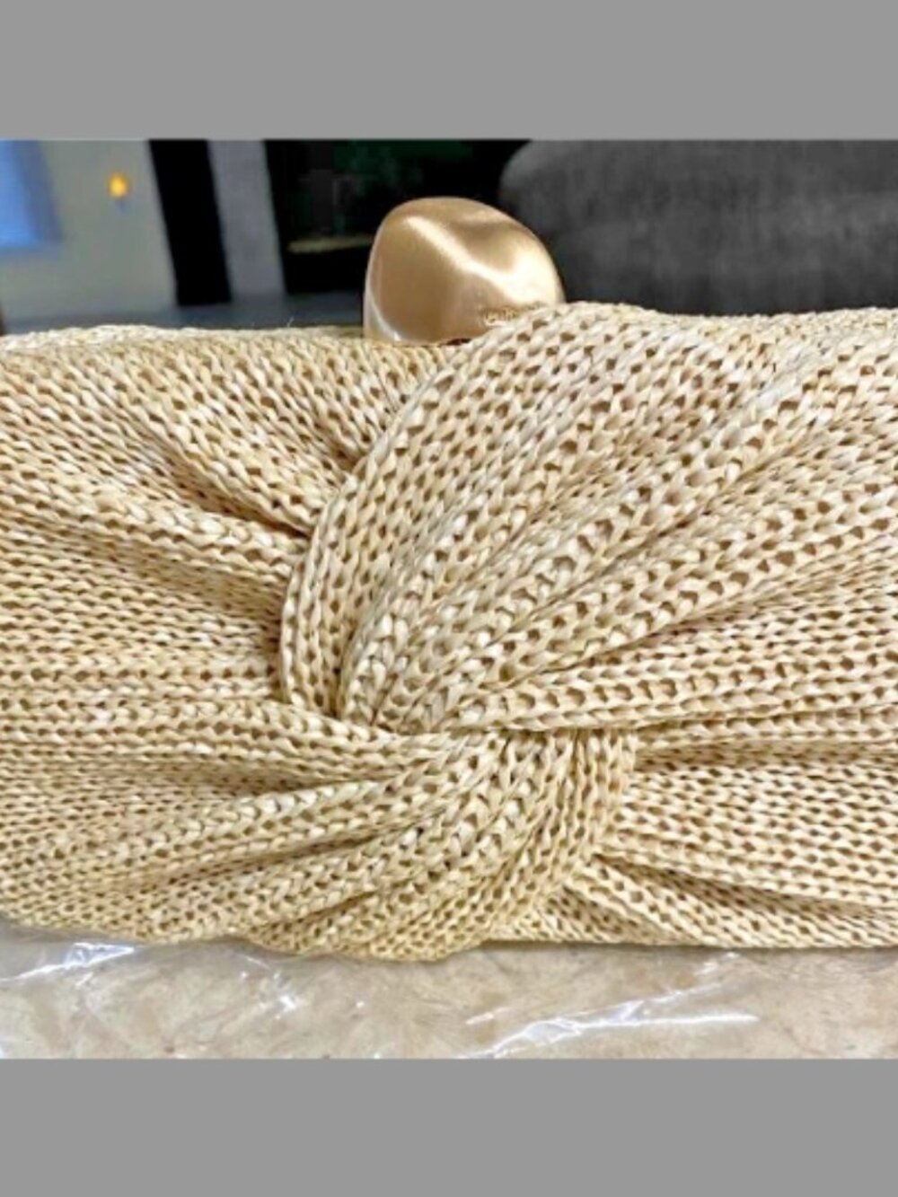 Cult Gaia NWT Lisse Twisted Raffia Clutch Bag - Picture 4 of 6
